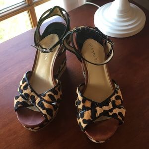 Women’s cheetah print wedges